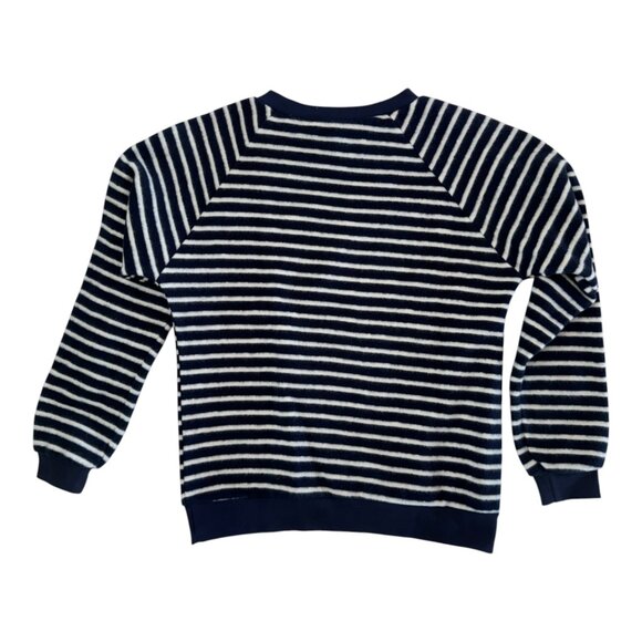 ATELIER BARN - NAVY SWEATER - 60% ANGORA - NAVY/CREME - MADE IN FRANCE - XS -NWT - Picture 3 of 5